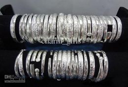 Wholesale - 50pcs Fashion in Miao Silver Bracelet Silver Plated Bangle girl Madam Fashion Jewellery Free shipping