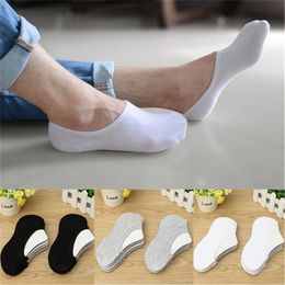 Wholesale- Women Men Cotton Loafer Boat Non-Slip Invisible Low Cut No Show Socks Unisex Socks 3colours