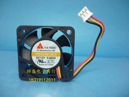 Genuine Y.S.TECH 40*40*10 12V 0.055A FD124010LS 3 wire ultra quiet fan