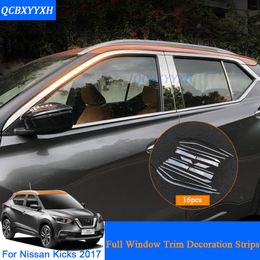 Full Window Trim Decoration Strips For Nissan Kicks 2017 2018 Accessories Stainless Steel Car Styling Stainless Steel2263