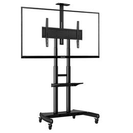 High quality NB AVA1800-70-1P 55-80 inch TV Mount Trolley LED LCD Plasma TV Cart with AV Shelf and Camera Tray