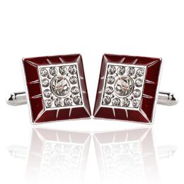 New style Cufflinks enamel diamond Wedding Business suit sleeve button cuff links for men fashion jewelry will and sandy new