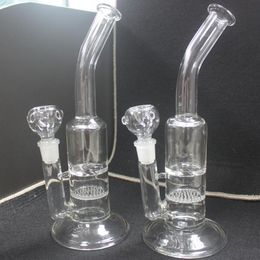 cool design glass bong beaker with 12 inch tall curved Colour glass bongs water pipes two function comb tornado perk 18mm glass bowl