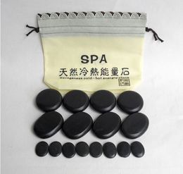 massage stones natural energy set hot spa rock basalt stone 16pcs with