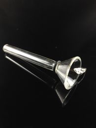 Smoking Funnel Style With Handle Manufacture Glass Male Stem Classic downstem for water pipe bongs