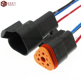 Black Deutsch DT06-3S and DT04-3P 3Pin Engine/Gearbox waterproof electrical connector for car,bus,truck,boats