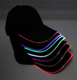 Hot Men's Women's LED Fashion sports Baseball cap Performer nightclub Hip hop party Baseball cap night running led lighted up glow hat Visor