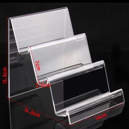 acrylic bracelet holder UK - DHL shipping Three layers clear acrylic bracelets bangles watch wallet display rack jewelry holder with nice design new material