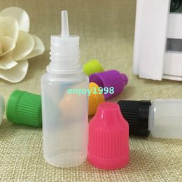 Wholesale 1000pcs 10ML LDPE E Liquid Bottle With Childproof Cap and Long Thin Tip 10 ml Empty Ejuice Plastic Dropper Bottle