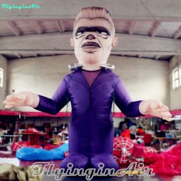 Halloween Figures Advertising Inflatable Frankenstein 5m Zombie Model Pruple Air Blow Up Doctor Balloon For Concert Stage Show