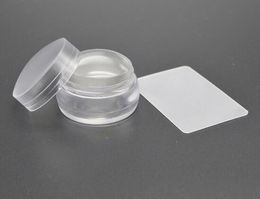 3.5cm Clear Silicone Jelly Nail Stamper with Cap Chess Design Nail Art Stamper & Scraper