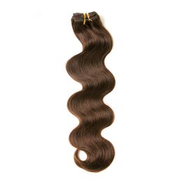 Grade 9A Brown Color Weight 70g 100g 140g 160g 180g 7/8/10pcs Hair extensions Brazilian Body wave Clip In Hair