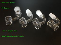 Quartz Grail Banger Nail Quartz Domeless Nails Dab Rig Quartz Banger 10mm 14mm 18mm Male Female For Oil Bong Dab Rig Graile 360