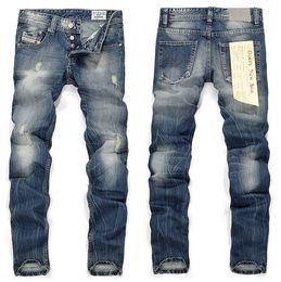 2016 Fashion Men Jeans DL Famous Brand High Quality Big Size Ripped Jeans For Men Jeans Straight Casual Jeans arrival jeans destroyed baggy