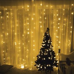 EU 220V 3M*1M 150 LED Icicle Led Curtain String Lights Christmas Fairy Lights Wedding Garden Garland New Year Window Decoration