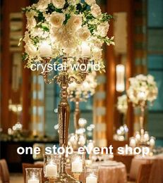 sliver iron Colour wedding candelabra Centrepieces for wedding or event decoration