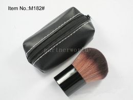 Rough Brush Beauty Kabuki Makeup Cosmestic Large Face Mineral Powder Foundation Blusher Brushes with Leather Bag