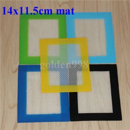 Silicone wax pads dry herb mats 14cm *11.5cm square baking mat dabber sheets jars dab tool for silicon container DHL