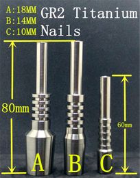 Replacement Nail Smoking Titanium Tip Premium 10mm 14mm 18mm Inverted Grade 2 G2 Ti Tips Nails For Silicone NC Kit Straw Concentrate Dab Rigs