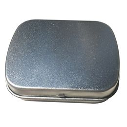 Малый размер шарнира жестяная коробка квадратный олово серебро подарочная коробка запечатывания простой олова свадебные коробки конфет wen4776