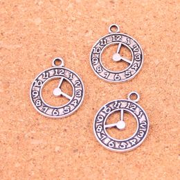 67pcs Antique Silver Plated clock Charms Pendants for European Bracelet Jewellery Making DIY Handmade 17mm