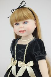 -Bambole rinate realistiche da 18 pollici per il corpo in vinile a tutto il corpo indossano abiti scuri.