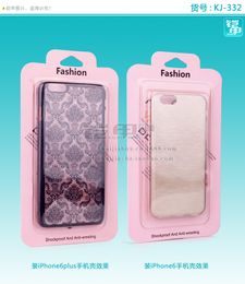 100pcs Wholesale Customize Logo Fashion Pink Rainbow Cardboard PVC Blister Smart Phone Case Packaging Box For iPhone 7/7 plus