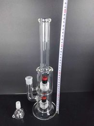 high:36CM Beaker bongs cheap for sale glass bong with precolator smoking pipes white jade thick glass bong