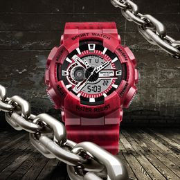 Sanda S Shock Men Sports Watches 30M Swim LED Digital Military Watch Fashion Outdoor Wristwatches Waterproof Digital-watch 80 g
