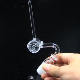 New Quartz Trough Quartz Banger Nail With Carb Cap Female Male 10mm 14mm 18mm Joint 90 Degrees Quartz Bangers Nails For Glass Pipes