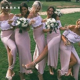 Cheap Pieces Wedding Dress Chiffon Side