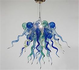 Coloured and Small Murano Chandelier Modern Art Decor High Ceiling Turkish Style Glass Pendant Lamps for Bedroom ,LR1125