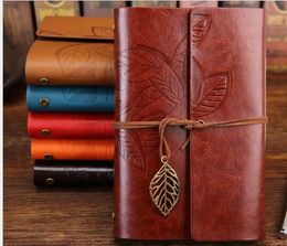 Vintage Classic notepads Journal split PU leather Cover Business office Notebook Diary travel loose-leaf Notes Book Kid student blank book