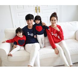 mother and daughter clothes couples family matching father baby clothing girl tees boys casual T shirts children love design romper QZSZ004