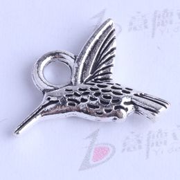 -Encantos del colibrí de plata / bronce antiguos DIY colgante de la vendimia joyería DIY que hace 300pcs / lot 2518