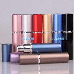 6ml Refillable Portable Mini perfume bottle &Traveler Aluminium Spray Atomizer Empty Parfum bottle 9 Colours gift Free Shipping