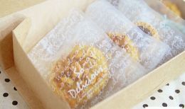 New DIY 200pcs/lot small white letters open top Snack bags/Lovely Biscuits Bread Cookie Gift Bag 10*12cm Wholesale