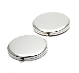 65mm Compact Mirror Silver Blank Pocket Magnifying Cometic Makeup Mirror Wedding Favours Gift M065P FREE SHIPPING