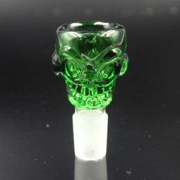 New design Skull glass bowl for glass smoking bong very heavy Manufacturer 14.5 &18.8 bowl water pipe