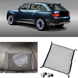 For Bentley Bentayga Flying Spur Car Auto vehicle Black Rear Trunk Cargo Baggage Organiser Storage Nylon Plain Vertical Seat Net
