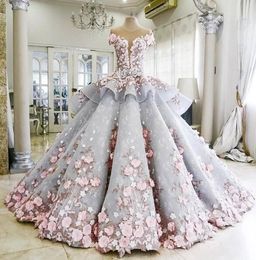 maktumang Wedding Dresses 2016 Modest Sheer Neckline Appliques Short Sleeves Bridal Dress Peplum Sheer Back Covered Button Wedding Gowns