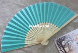 200 teile / los Hochzeit favorisiert China Silk Fan, Braut Hand Fan mit bambusrippen, Craft Fan hochzeit brautparty zugunsten party geschenk