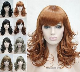 free shipping beautiful charming hot NEW 8 Colours Anti-Alice Curly Women Ladies Natural Daily wig Hivision