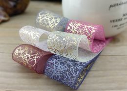 ribbon Mesh ribbon diy packing gift ribbon romantic wedding ribbon purple gray beige navy pink white ribbon rolls, 10m per lot