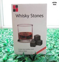 Ice Buckets And Coolers Whiskey Rocks 9pcs/set in Delicate Gift Box+Velvet Bag Whisky stones Wedding Decoration