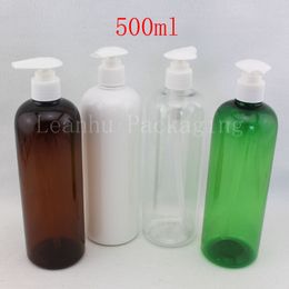 500 ml X 14 empty lotion pump cosmetic bottles , PET container with liquid soap dispenser , shampoo, cream pump plastic bottles