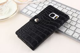 200pcs Luxury Crocodile Skin Leather Wallet Flip Stand Cases With Card Slot Wallet Case for Samsung galaxy s7 G9300 Cellphone Case