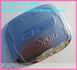 Free shipping! High quality stainless steel fuel tank cover/gas tank cover/oil tank cap For Honda CITY 2015