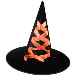 Free shipping Halloween Party Party hat witch hat Sorcerer cap Black pointed hat A pretty hat for a masquerade