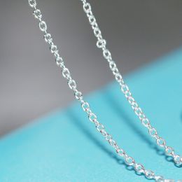 Fashion Real Pure 925 Sterling Silver Chain Thin Link Necklace 20inch Silver Thin Chain Women Jewelry